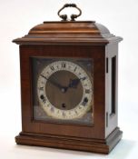 Mid-20th century triple spring driven mantel clock, Elliott - London, the case with overhanging