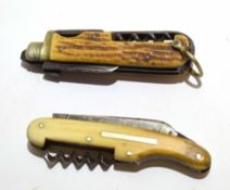 **Mixed Lot: comprising two various folding multi-tools, one with one (of two) blades, hoof pick,