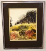 Douglas Bisset, signed watercolour, Landscape, 29 x 24cm