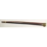 **Mixed Lot comprising two various base metal capped and lacquered swagger sticks, longest 70cm,