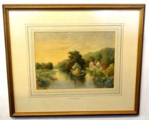 Stephen J Bowers, signed pair of watercolours, River landscapes, 22 x 29cm (2), Provenance: