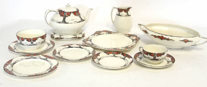 Extensive collection of Orange Tree tea and coffee wares including six tea cups, ten tea plates,