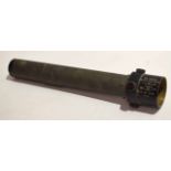 Mid-20th century black finished brass sighting telescope, Tel Sigtg, No 50 x 1.9, NK IS, OS 1015 GA,