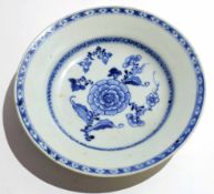 Chinese blue and white plate from the Teksing cargo, 21cm diam