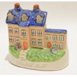 Late 19th century Staffordshire model of Stanfield Hall, 15cm high