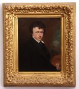 Joseph Stannard, oil on panel, Self portrait, 30 x 23cm