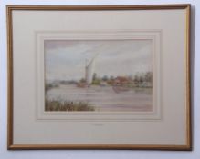 AR William Edward Mayes (1861-1952), Broadland views, pair of watercolours, both signed, 22 x