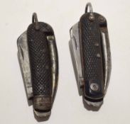 **Mixed Lot: comprising two various Government issue folding clasp knives including Rogers & Son,