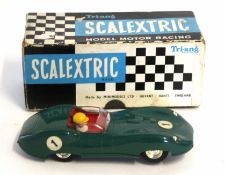 Boxed vintage Scalextric model motor racing car, Lister Jaguar (MM/C.56)