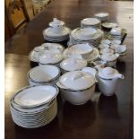 Extensive dinner service and tea wares produced by the Hutschenreuther factory in the Livorno