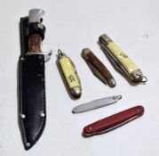**Mixed Lot: comprising modern folding pocket knives including Richards - Sheffield, Victorinox,
