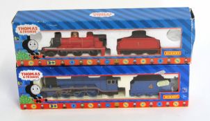 Hornby Thomas and Friends locomotive and tender "James" (R 852) together with "Gordon" (R9232) (2)