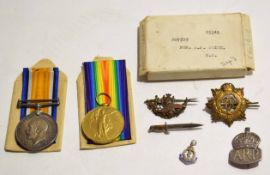 WWI pair comprising British War Medal and Victory Medal to 209527 P N R A J Smith RE, both unmounted