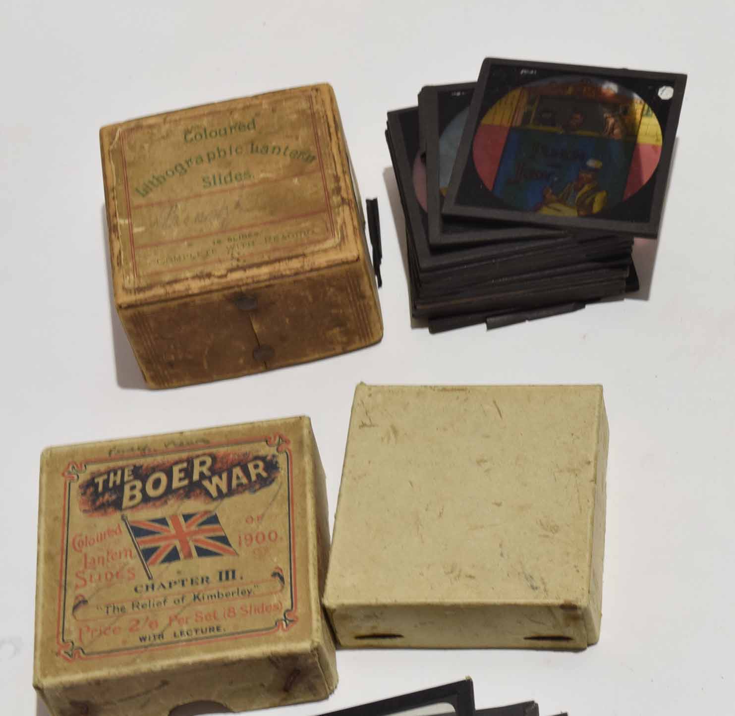 Collection of boxed sets of magic lantern slides, including The Boer War Chapter 2, Jack the Giant - Image 4 of 4