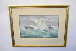 Mick Bensley, signed and dated 2000, watercolour, The H F Bailey to the rescue of The Georgia, 31