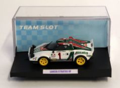 Boxed Team Slot slot racing car, Lancia Stratos HF