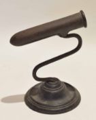 Vintage cast metal gophering iron, 18cm high