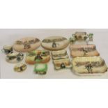 Quantity of Royal Doulton Series ware Dickens pieces including two large plates, two pin trays,