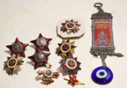 Mixed Lot: comprising various Soviet era Russian badges, nine with screw backs, one further single