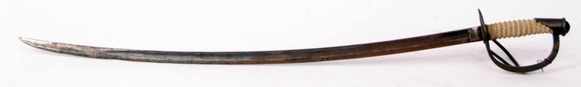 **Mid-19th century American model 1860 pattern cavalry trooper's sword, marked to the ricasso C