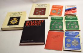 Mixed Lot: comprising Military Badges, Cox Head Dress Badges of the British Army volumes 1 and 2,