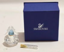 Swarovski perfume bottle the stopper modelled with two fish, in original box