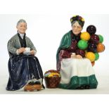 Two Royal Doulton models, one of the Cup of Tea and the other of the Balloon Seller, Cup of Tea 18cm