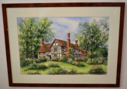 John Shotter, signed two watercolours, Wooded landscape and cottage scene, 30 x 45cm and 32 x