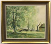 Stanley Orchart, signed oil on canvas, "Barnwell", 49 x 59cm