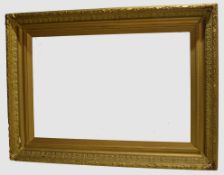 Victorian gilt gesso picture frame, aperture 61 x 92cm