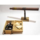 Mixed Lot: comprising a mid-20th century Japanese student's monocular microscope, Greenkat, together