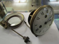 GOOD QUALITY 19TH CENTURY FRENCH CLOCK MOVEMENT WITH ENAMEL DIAL