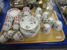 TWO PART SETS OF FLORAL DECORATED TEA WARES