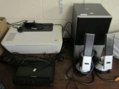 HP SCANNER LAPTOP, A FURTHER ALTEC LANSING COMPUTER SPEAKERS ETC