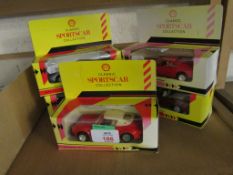 COLLECTION OF BOXED SHELL PROMOTIONAL CLASSIC SPORTS CARS, DIE-CAST (5)