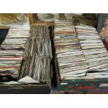 TWO BOXES OF MIXED VINYL SINGLES