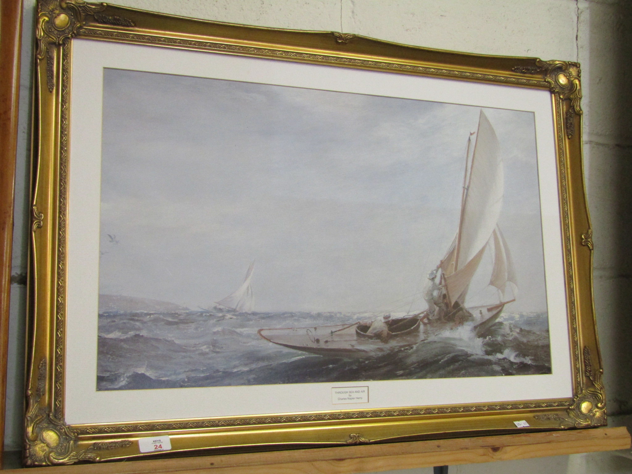 GILT FRAMED PRINT “THROUGH ROUGH SEA AND AIR”