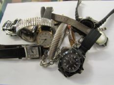 MIXED LOT: ELEVEN VARIOUS WRIST WATCHES INCLUDING SEKONDA, TIMEX, VARIOUS DATES AND MAKERS (11)
