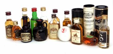 Collection of various malt and other whisky miniatures including Bunnahabhain 12 year old, etc