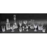 Extensive collection of Waterford Kenmare crystal glass comprising two decanters, two water jugs and