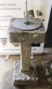 A Bath stone Sundial, 103cm high