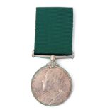 Volunteer Long Service medal, Edward VII, impressed to 2350 Pte W Mitchell 3/VB Gordon Hdrs