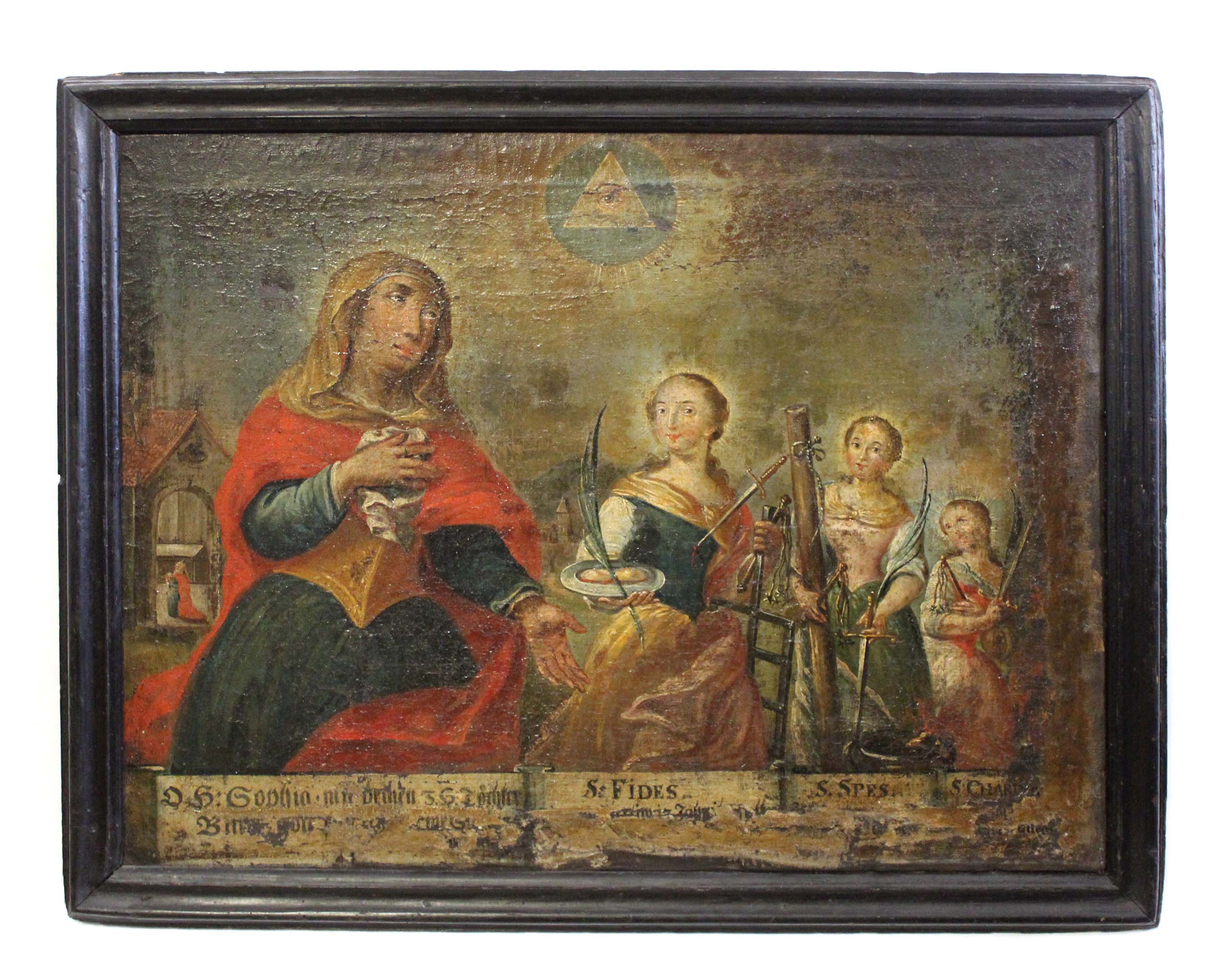 Continental School (16th century), Saint Sophia with her three daughters, Faith, Hope and Charity,