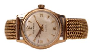 Mid-20th century 9ct gold centre seconds wrist watch, Smith's "Imperial", 5910, cal 0140, the