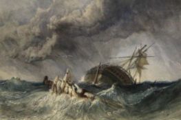 Clarkson Stanfield, RA (1793-1867), "The Shipwreck", watercolour heightened with white and