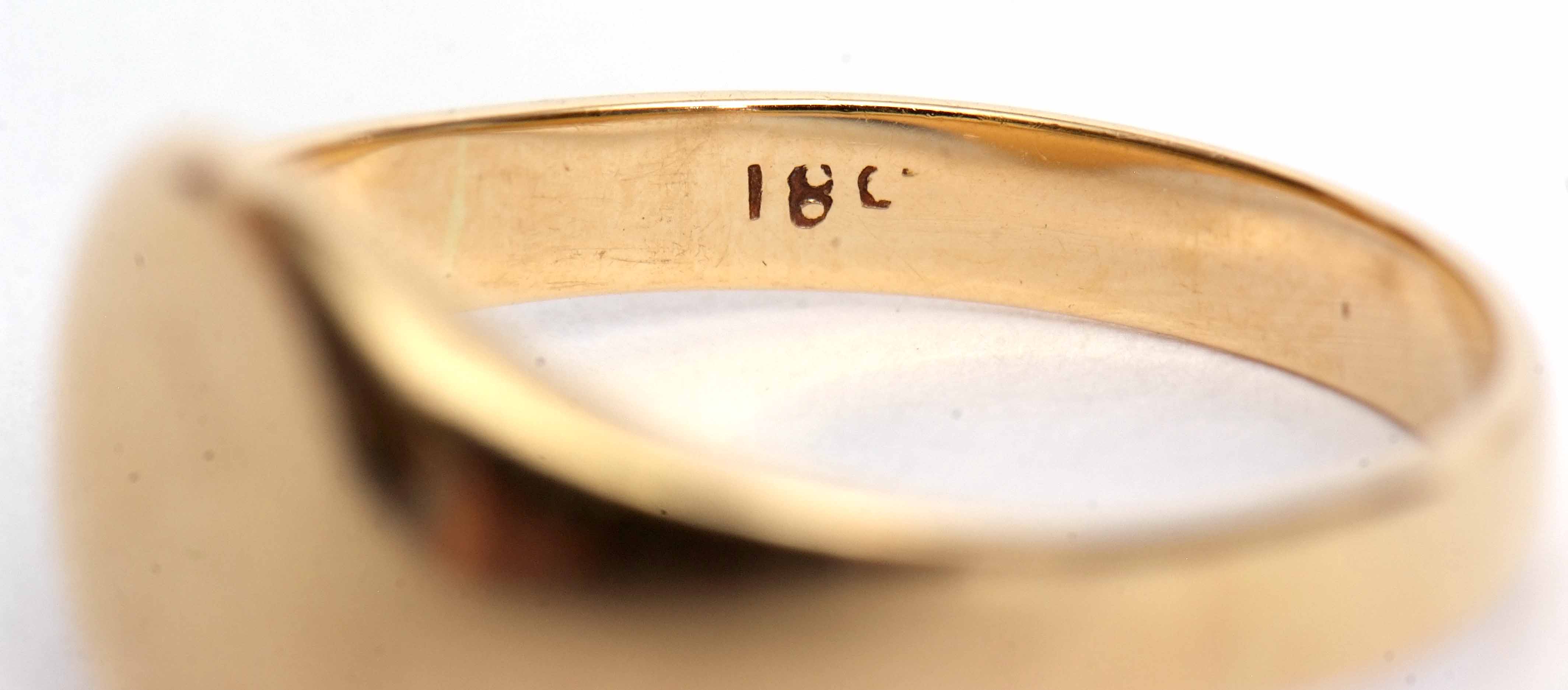 Mixed Lot: 22ct gold wedding ring, Birmingham 1971, 5.4gms, size M/N, together with a plain polished - Image 4 of 4