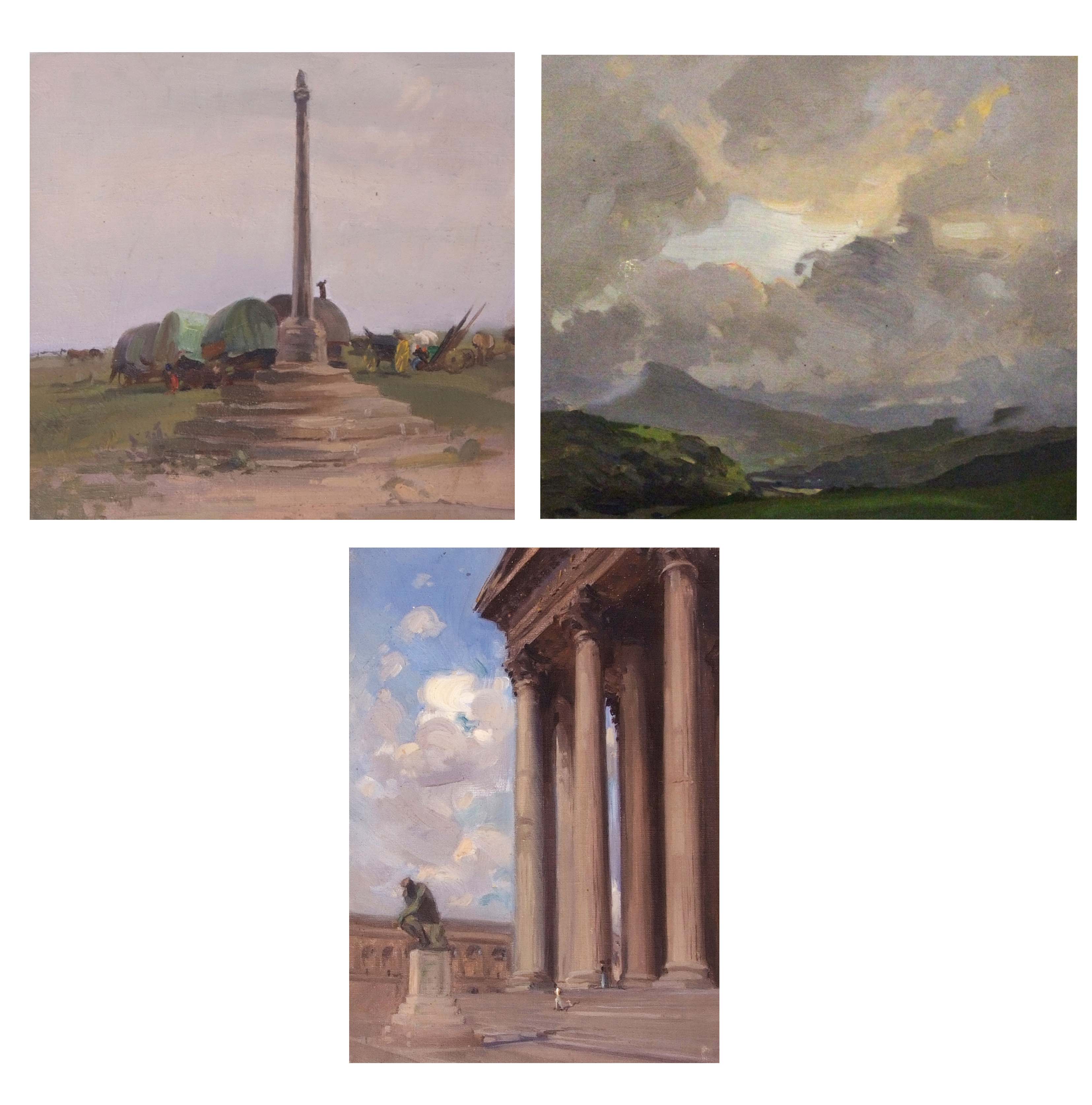 Irish School (20th century), Irish landscapes etc, group of three oils on canvas, (unstretched),