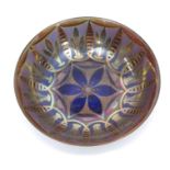An early 20th century Royal Lancastrian Bowl decorated by William S. Micock with a geometric