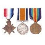 WWI group of three comprising 1914-15 Star, British War Medal and Victory Medal to S-6047 Pte J
