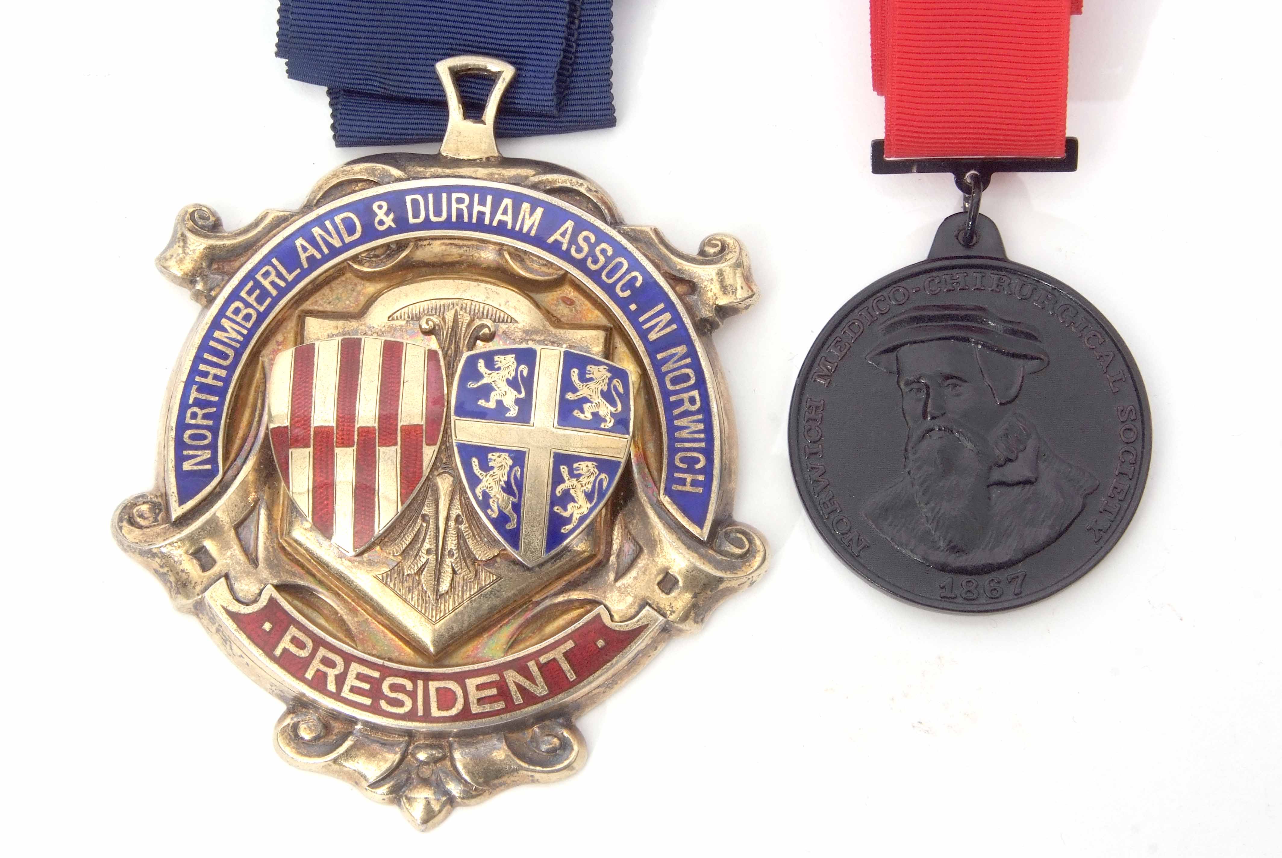 Elizabeth II silver gilt and enamelled Order of Office "Northumberland & Durham Assoc in Norwich - - Image 2 of 5